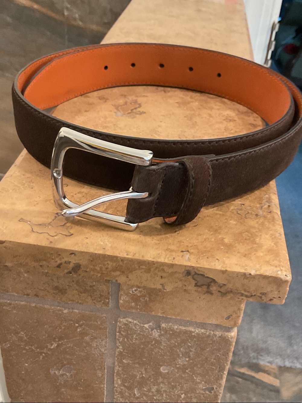 Brooks Brothers Brown Suede Belt
